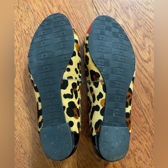 Kate Spade Terry Calf Fur Animal Print Flats - Picture 4 of 12